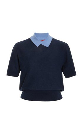 Acorn Color-Blocked Merino Wool-Blend Sweater By Staud | Moda Operandi