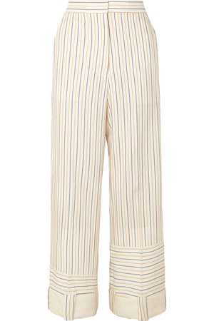 JW Anderson | Striped woven wide-leg pants | NET-A-PORTER.COM