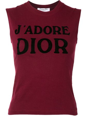 Dior J'adore Print Top In Red