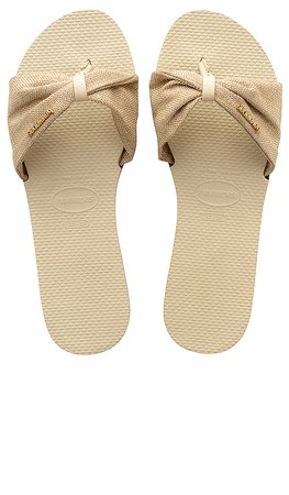 Havaianas You St. Tropez Material Sandal in Beige | REVOLVE