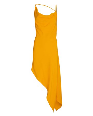 Monse Asymmetric Crepe Slip Dress | INTERMIX®