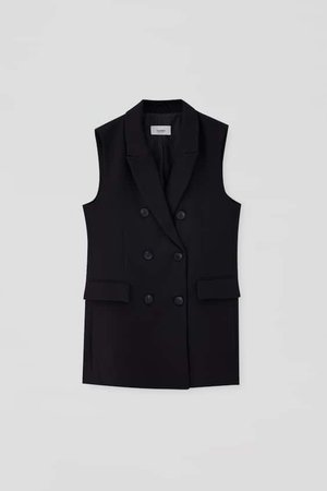 Crossover waistcoat with lapel collar