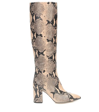 Paris Texas - Snake-effect leather boots | Mytheresa