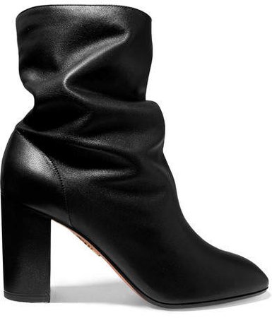 Boogie Leather Ankle Boots - Black