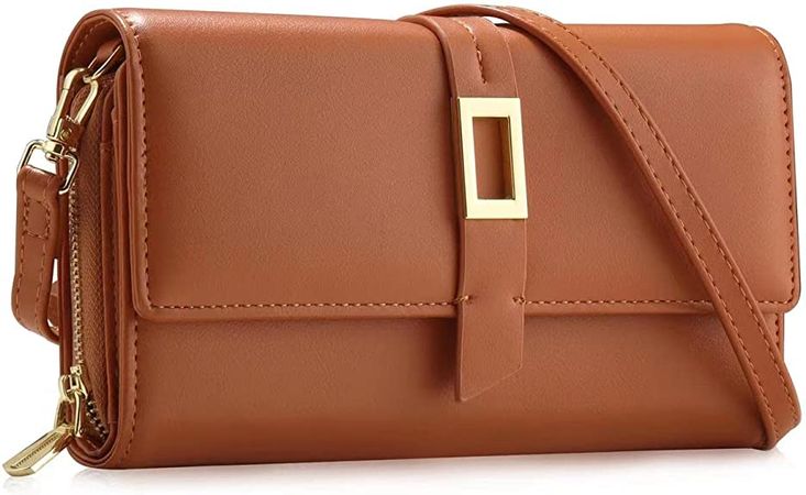 VASETA Small Crossbody Purse Bag for Women, Crossbody Women's Clutch, Leather Shoulder Purse, Cash/Card Organizer Wallet: Handbags: Amazon.com