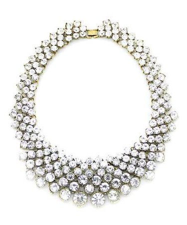 Eye Candy LA Goldtone Crystal Clear Statement Necklace | zulily