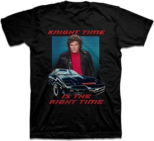 Amazon.com: Knight Rider Right Time Mens Black T-Shirt (Large) : Clothing, Shoes & Jewelry