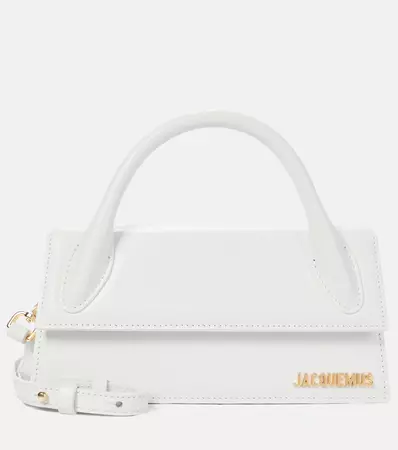 Le Chiquito Long Leather Tote Bag in White - Jacquemus | Mytheresa