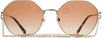 Havana Gold 57mm Irregular Sunglasses | Nordstrom