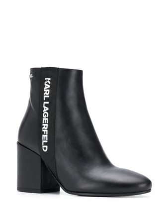 Karl Lagerfeld Logo Printed Ankle Boots - Farfetch