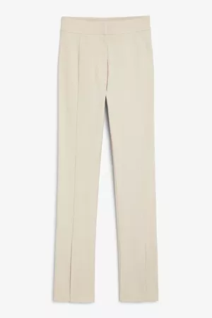 Front split trousers - Light beige - Leggings - Monki GB