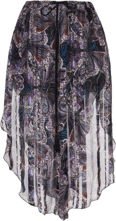 Etro Printed Silk Skirt Size: 38