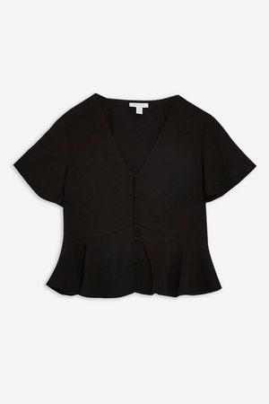 Button Down Short Sleeve Blouse | Topshop