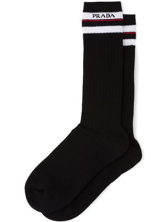 Prada logo-intarsia Ankle Socks - Farfetch