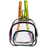 Amazon.com | BeautyWJY Women's Transparent Backpack Mini Clear Rainbow Daypack Rucksack | Casual Daypacks