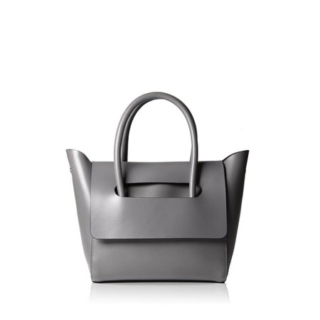 Flap Closure Handbag - Grey | Unitude Leather Bags for Women