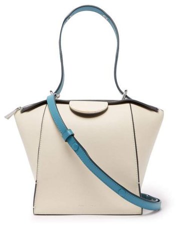 Adele Leather Shoulder Bag - Womens - White Multi