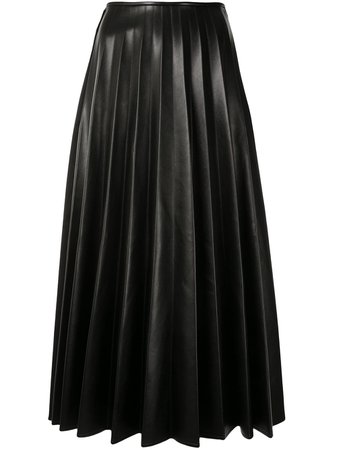 Shop Peter Do faux-leather pleated skirt with Express Delivery - FARFETCH