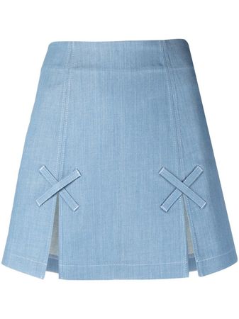 RAQUETTE high-waisted Denim Mini Skirt - Farfetch