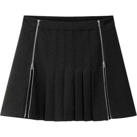 Zipper Vented Pleated Skirts – www.ledin.net
