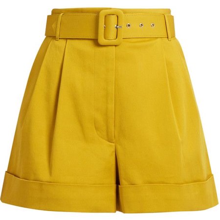 Isa Arfen Safari High-Waist Cotton-Twill Shorts