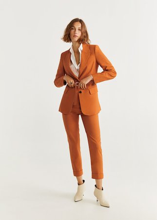 Belt suit blazer - Women | Mango USA