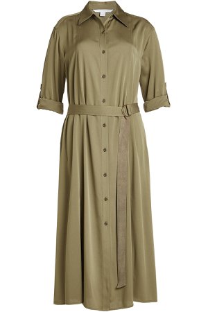 Silk Dress with Belted Waist Gr. US 10