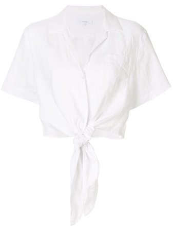 White Venroy Front Tie Shirt For Women | Farfetch.com