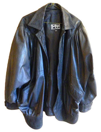 baggy leather jacket