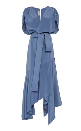 Protea Draped Stretch Silk Maxi Dress By Silvia Tcherassi | Moda Operandi