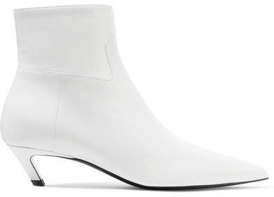 Leather Ankle Boots - White