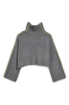 Topshop Roll Neck Crop Sweater