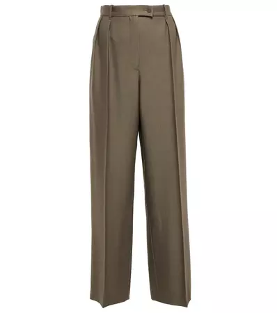 The Row - Randa cotton and silk straight pants | Mytheresa