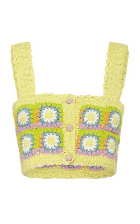Petra Crochet Cotton Cropped Top By Alémais | Moda Operandi
