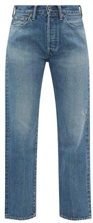 Selvedge Denim Straight Leg Jeans - Womens - Denim