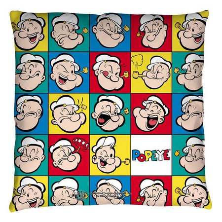 Popeye Many Moods Throw Pillow - White | FYE