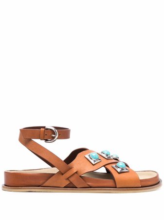 ETRO Crown Me leather sandals