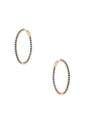 Small Blue & Gold Hoops