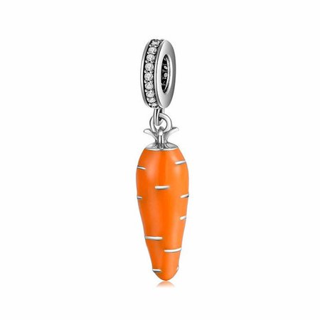 Carrot 925 Sterling Silver Pandora Fit Charm | Etsy