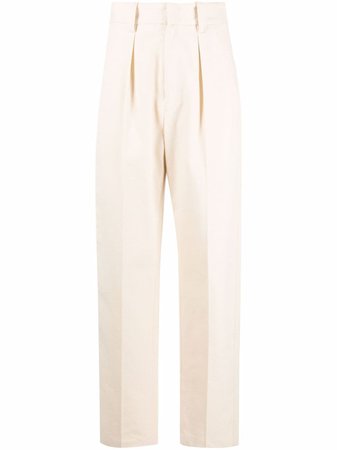 Shop Isabel Marant Étoile wide-leg tailored trousers with Express Delivery - FARFETCH