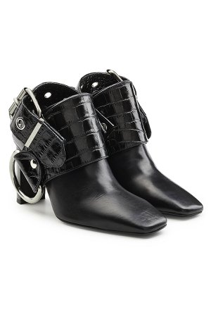 Embossed Leather Ankle Boots Gr. EU 38