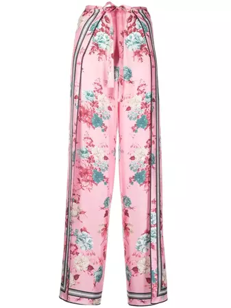 Magda Butrym floral-print wide-leg Silk Trousers - Farfetch