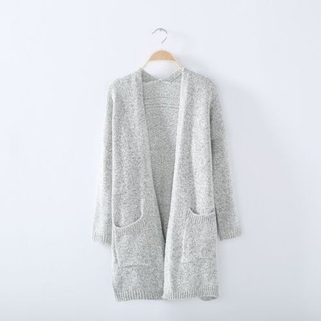 Women Fashion Autumn&Winter Loose Long-sleeved Knit Cardigan Sweater Blouse Gray | eBay