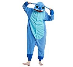 Amazon.com: OGU' DEAL Unisex-adult Onesie Pajamas Stitch Animal Sleepwear for Halloween Party Costumes,Daily Cartoon Outfit(Blue,XL) : Clothing, Shoes & Jewelry