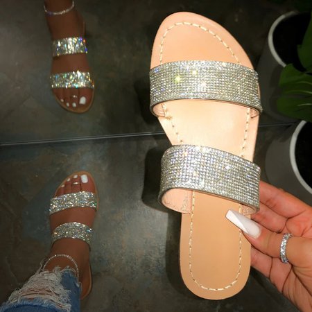 ShopOfficialBee sparkly rhinestone sandals 💎