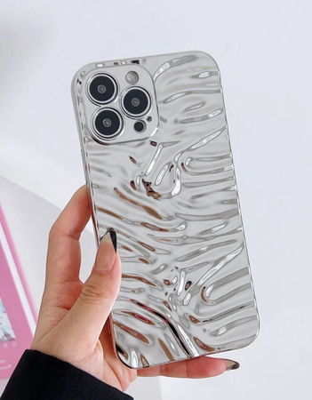 Silver Textured Phone Case