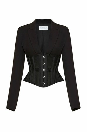 black corset blazer