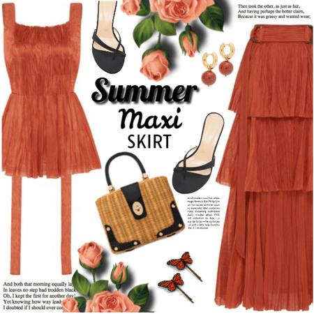 set created by @shoaleh-nia Summer maxi skirt - Fashion look - URSTYLE