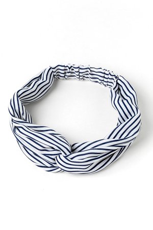 Francesca's Missy Blue Striped Headband