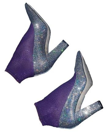 glitter pumps with purple socks png